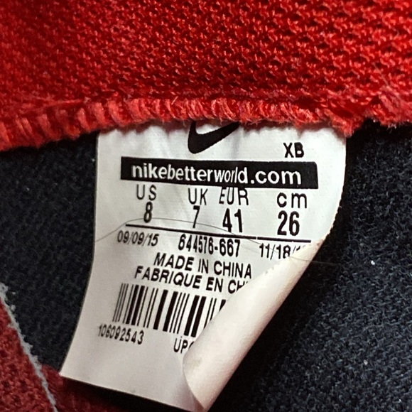 Nike Mens Flystepper 2K3 644576-667 Red Basketball Shoes Sneakers Size 8 - Picture 8 of 8